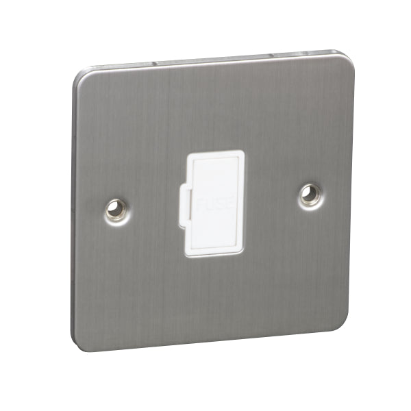 1 Gang 13A Unswitched Fuse Connection Unit Spur Flat Plate