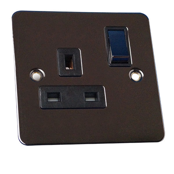 1 Gang 13A Switched Socket Flat Plate