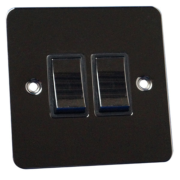 2 Gang 2 Way Rocker Flat Plate