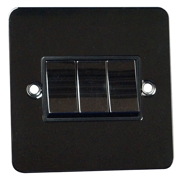 3 Gang 2 Way Rocker Flat Plate