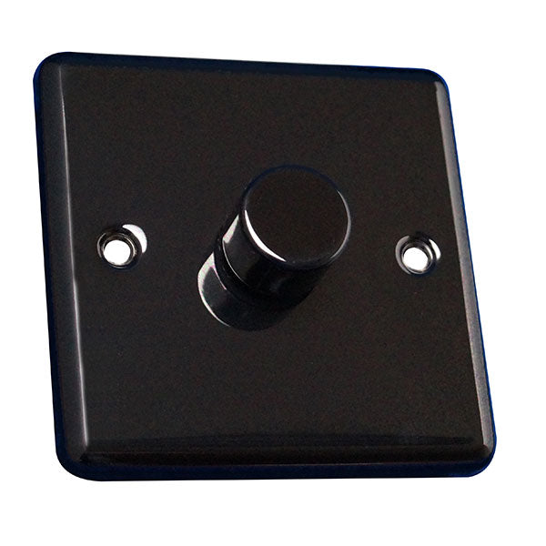 1 Gang 2 Way Dimmer Switch Round Angled Plate