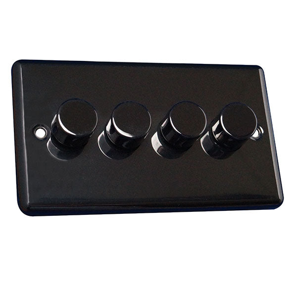 4 Gang 2 Way Dimmer Switch Round Angled Plate