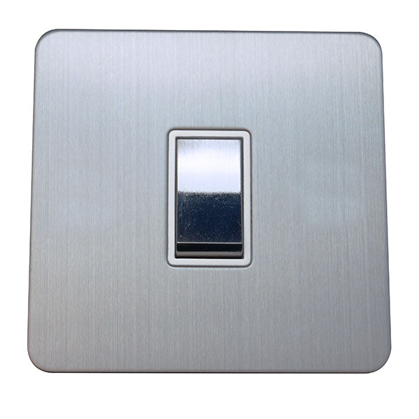 1 Gang 2 Way Light Switch Screw Less Plate