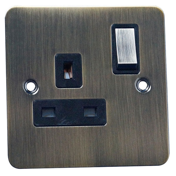 1 Gang 13A Switched Socket Flat Plate