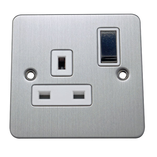 1 Gang 13A Switched Socket Flat Plate