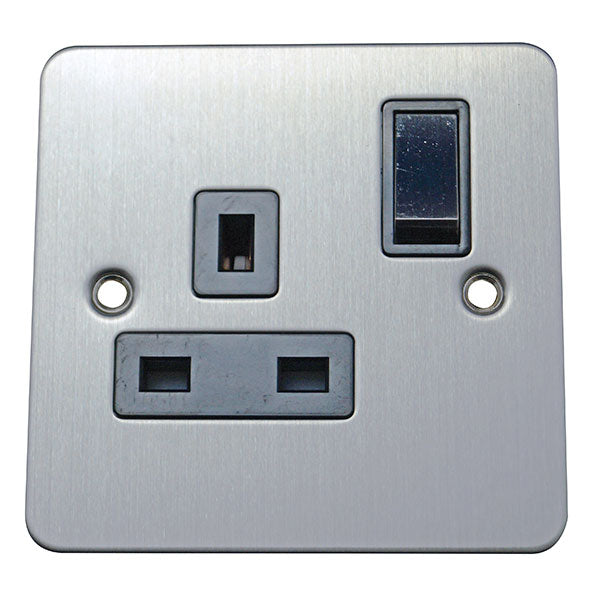 1 Gang 13A Switched Socket Flat Plate