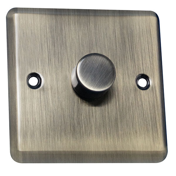 1 Gang 2 Way Dimmer Switch Round Angled Plate