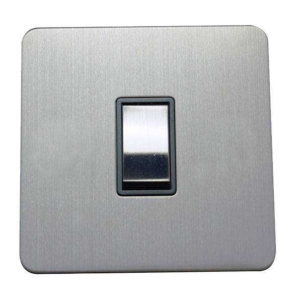 1 Gang 2 Way Light Switch Screw Less Plate