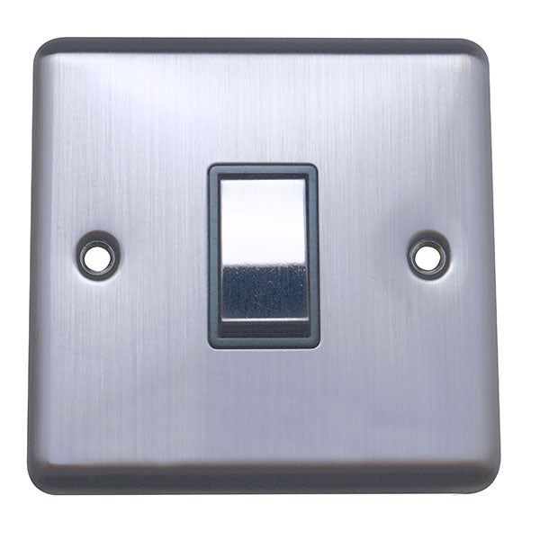 1 Gang 2 Way Light Switch Round Angled Plate