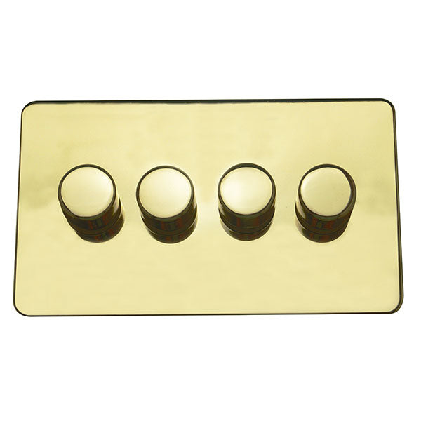 4 Gang 2 Way Dimmer Switch Screw Less Plate