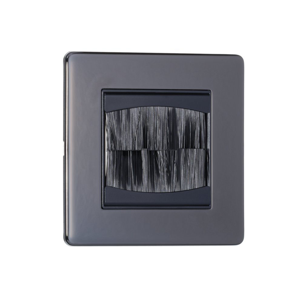 1 Gang Brush Plate Screw Less Plate