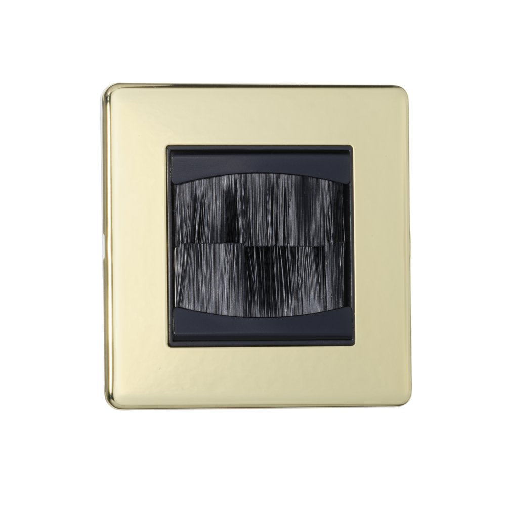 1 Gang Brush Plate Screw Less Plate