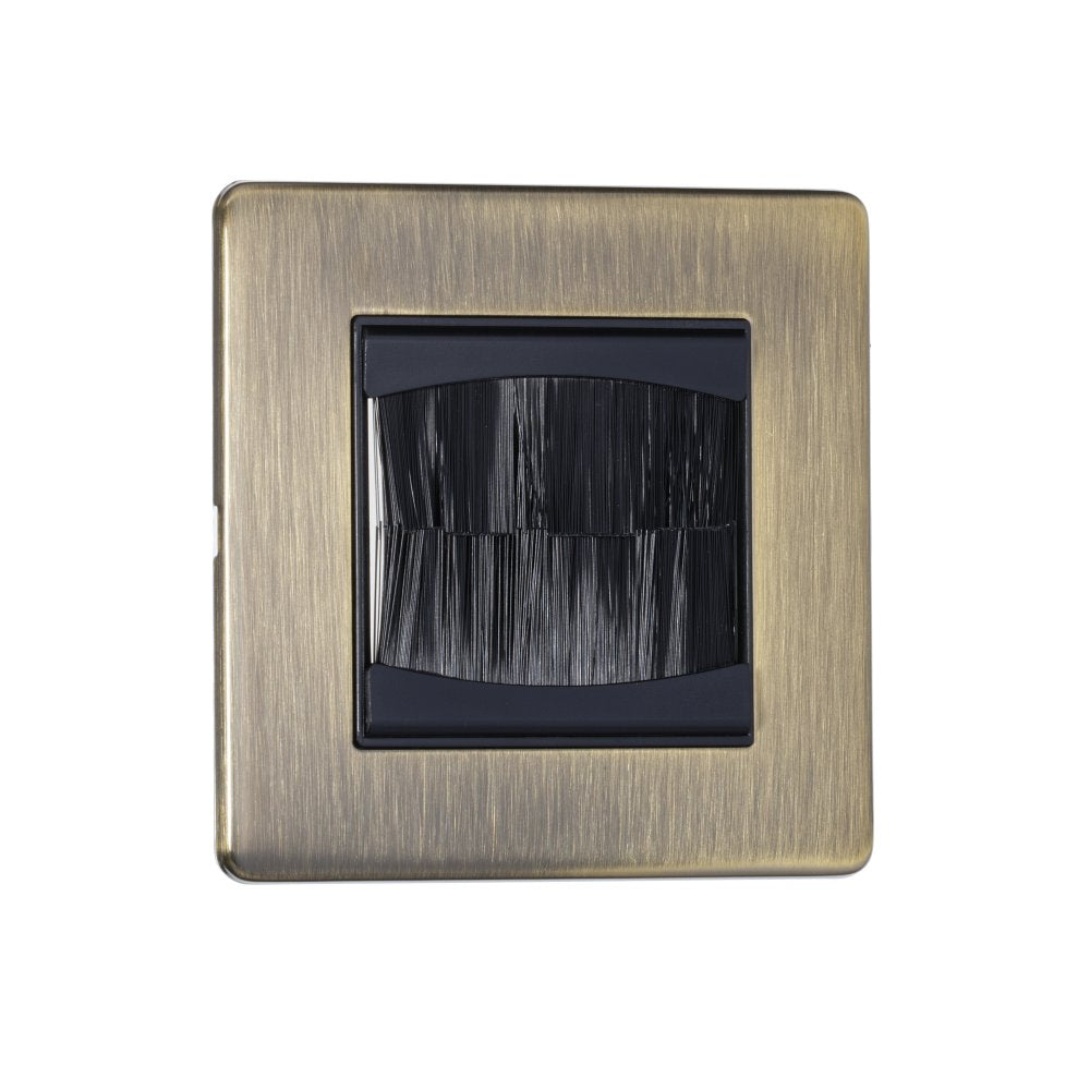 1 Gang Brush Plate Screw Less Plate