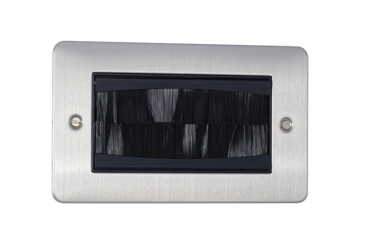2 Gang Brush Plate Flat Plate